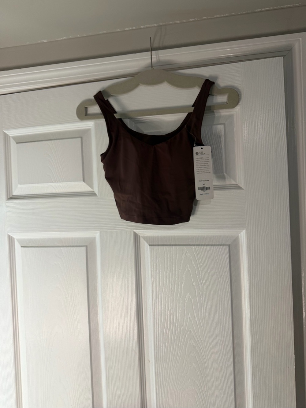 CRZ YOGA Brown Cropped Tank Top